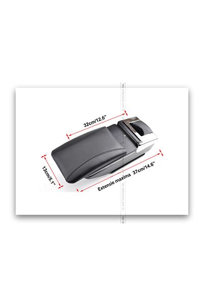 AVR AVR® armrest for Dacia Spring 1 (10.2020 - ) model 6H, black, eco-leather