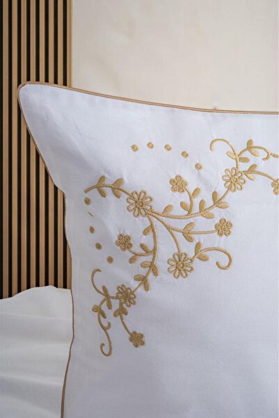 Çeyiz Diyarı Sorella Embroidered 100% Cotton Double Duvet Cover Set