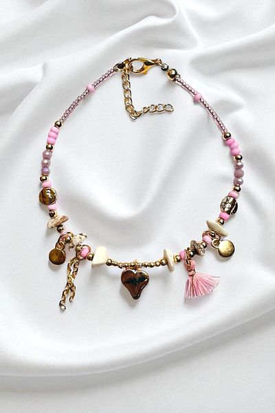 PETEK AKSESUAR Minelli Heart Natural Stone Anklet