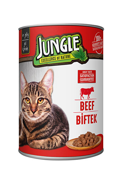 Jungle 400 GR KONSERVE KEDİ MAMASI BİFTEKLİ - 1 ADET