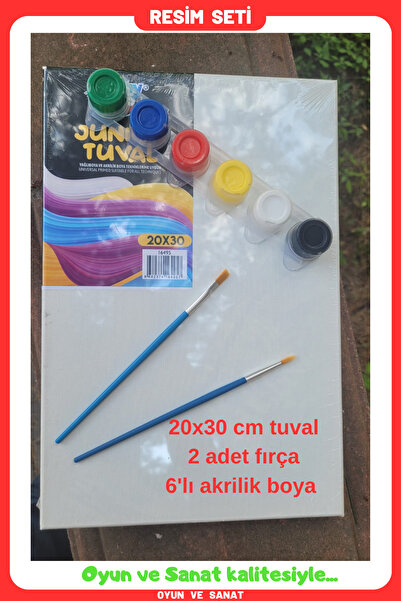 O&S Oyun ve Sanat Eğlen-Üret Tuval Set, Resim ressam aktivite tüval seti, akr...