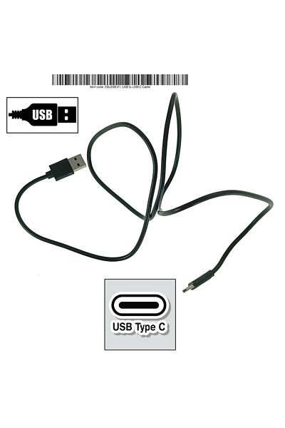 OEM Cable with USB-A male to USB-C male connectors, length 100cm, CBL03B-01, charging, data transfer