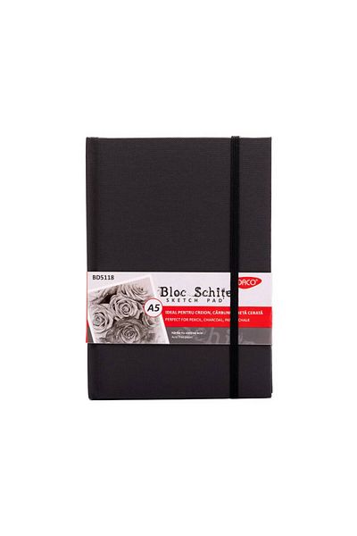 daço Bloc de schițe Daco A5, 80 de file, copertă rigidă, 110 g/m²