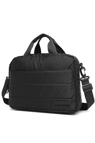 SMART BAGS حقيبة كمبيوتر محمول وحقيبة كمبيوتر محمول للجنسين من القماش الناعم 8724 - أسود