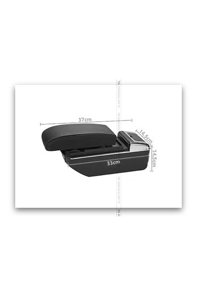 AVR AVR® armrest for Dacia Spring 1 (10.2020 - ) model 7H, black, with USBs