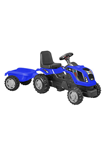 Micromax Tractor cu pedale si remorca Micromax MMX, Albastru