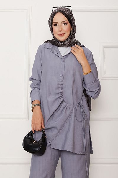 EBRUTESETTÜR Double Suit with Gathered Front and Side Ties