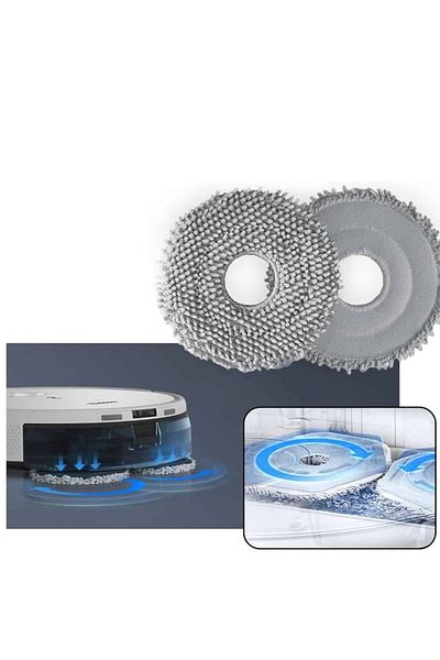 PAA-home Set 2 mopuri PAA-home, compatibile cu aspiratoarele Roborock P10/Q Revo