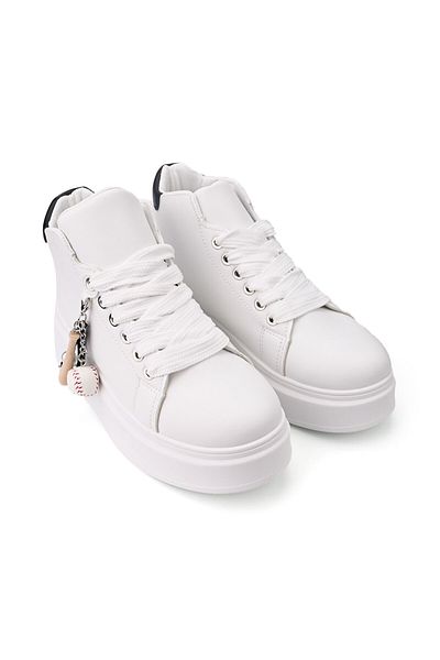 Tmall Pantofi Sport De Dama,Cu Platforma,cu acesoriu detasabil ,D1443,Alb