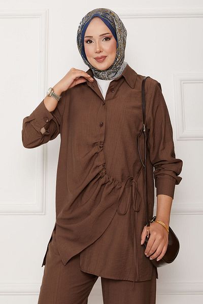 EBRUTESETTÜR Double Suit with Gathered Front and Side Ties
