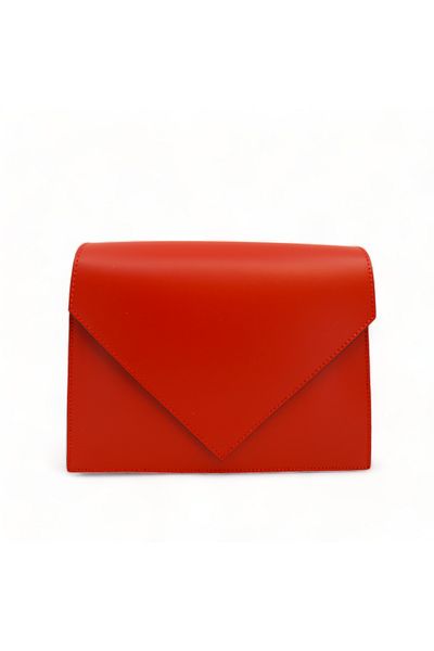 BESSO Eleganza Essenziale Red genuine leather handbag