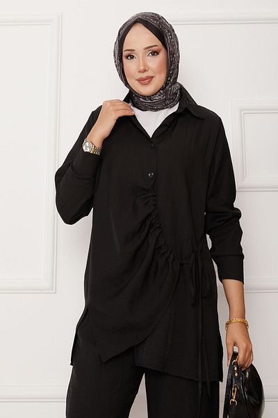 EBRUTESETTÜR Double Suit with Gathered Front and Side Ties