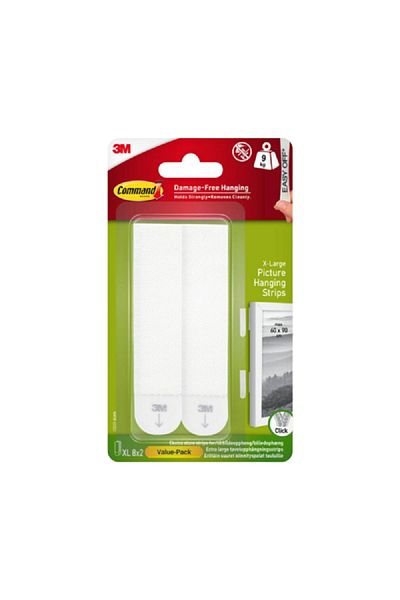 COMMAND 8-Pair Damage-Free Picture Hanging Strip White X-Large