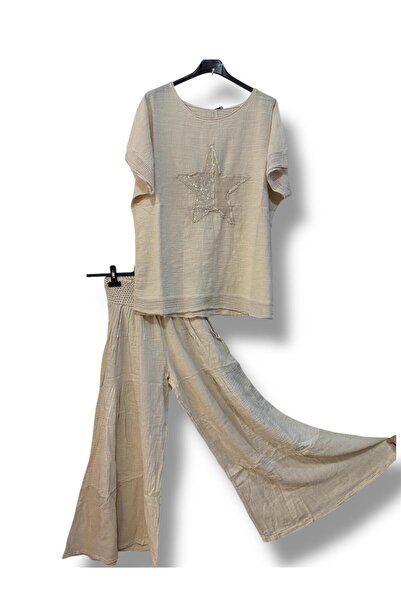 MENSAR OTANTİK مجموعة الكتان المرصعة بالنجوم النسائية