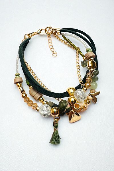 PETEK AKSESUAR ETHNIC BOHEM MULTI BRACELET NATURAL STAR