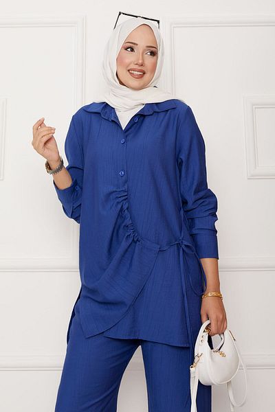 EBRUTESETTÜR Double Suit with Gathered Front and Side Ties