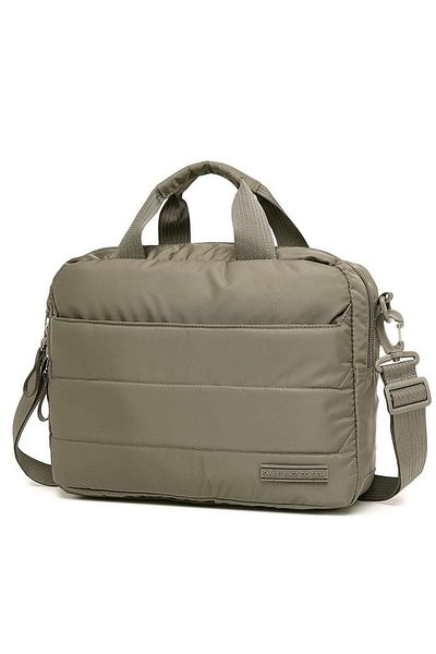 SMART BAGS حقيبة كمبيوتر محمول وحقيبة كمبيوتر محمول للجنسين من القماش الناعم 8724 - بني فاتح