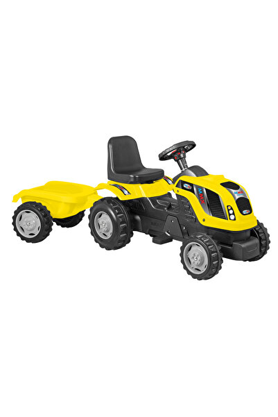 Micromax Tractor cu pedale si remorca Micromax MMX, Galben