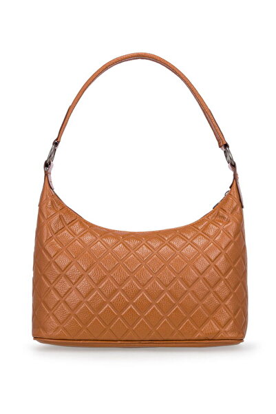 Bilik Deri Γυναικεία τσάντα ώμου Quilted Tan-Earth BLM 8107