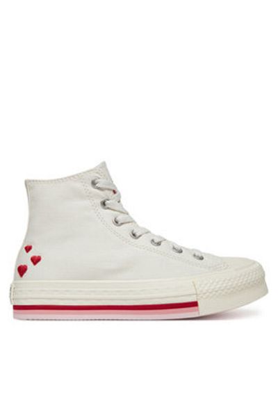 converse Women, Girl Sneakers beige CONVERSE-A10716C VINTAGE WHITE/RED
