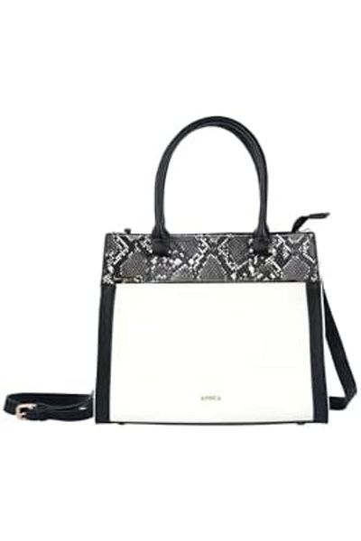 AMICA Valerie Ladies Leather Satchel Handbag Reptile Printed
