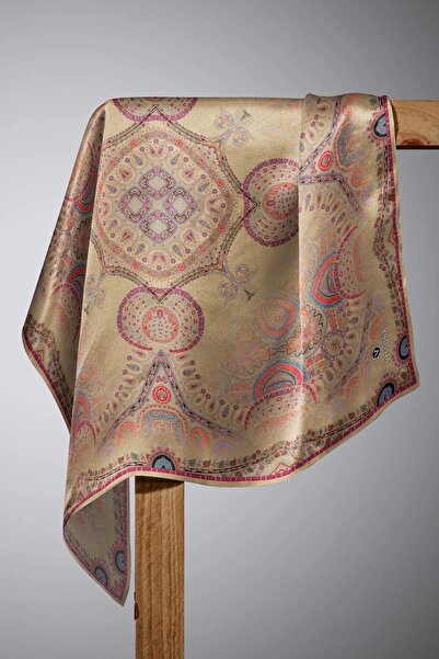 Vissona Twill Silk Scarf Beige