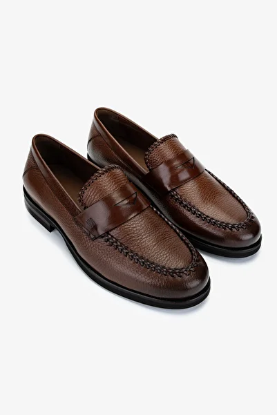 Valmenti Men's Genuine Leather Tan Loafer Shoes