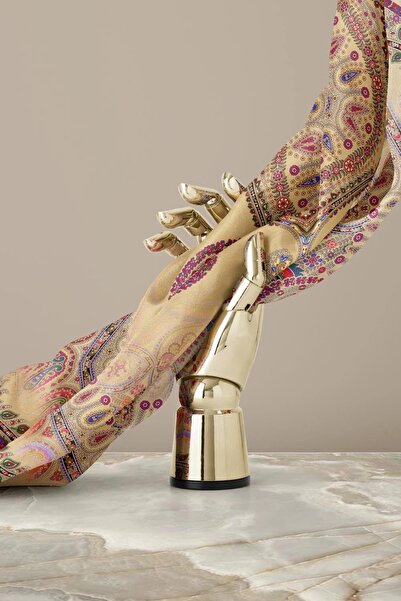 Vissona Twill Silk Scarf Beige