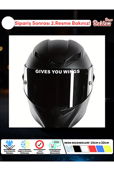 Onur Reklam Gives You Wings Yazılı Holografik Sticker Seti – Suya Dayanıklı 1...