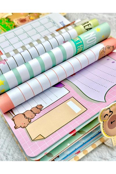 ZeCo Collection Capybara Turtle Friends Special Design Notebook with Magnet