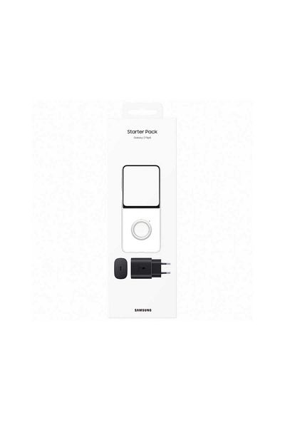 Samsung Starter Pack pentru Samsung Galaxy Z Flip5, Husa Clear Gadget Case, Incarcator retea 25W