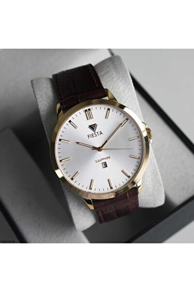 Fiesta Fs601010 Men's Wrist Watch with Leather Band