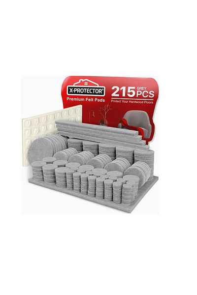 OEM Set of 215 adhesive pads for furniture protection X Protector, felt, rubber, gray