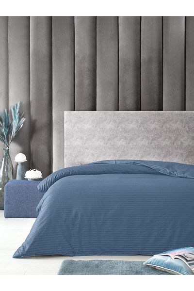Karna Home Duvet Cover Single Cotton Satin Stripe 150X220