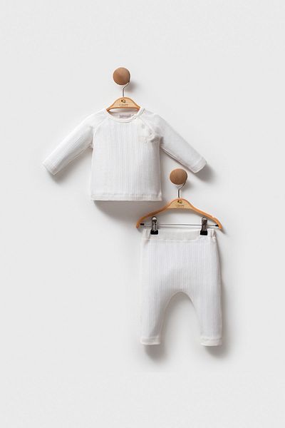 Cassiope Long Sleeve Soft Touch 2-Piece Baby Boy Set with Elastic Waist