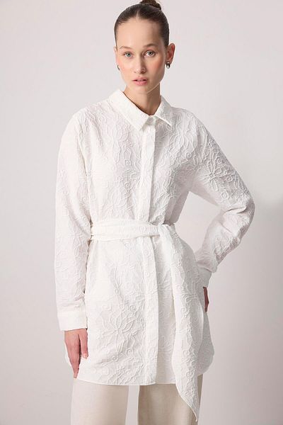 Touché Privé Belted Jacquard Shirt