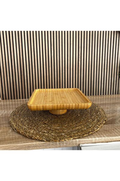 İpek Home Bamboo Footed Presentation Stand