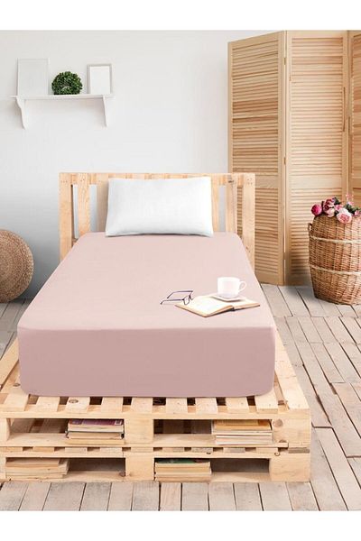 Karna Home Flat Elastic Single Percale Sheet