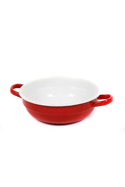 OEM Traditional bowl, enameled, 1L capacity, red