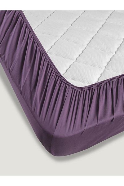 Karna Home Bed Sheet Cotton Satin Solid