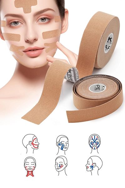 Beatitude Pain Tape 2 Pieces Water and Sweat Proof Anti-Wrinkle under Eye Neck Chin Skin Tightening Tape