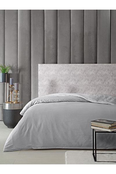 Karna Home Duvet Cover Single Cotton Satin Stripe 150X220