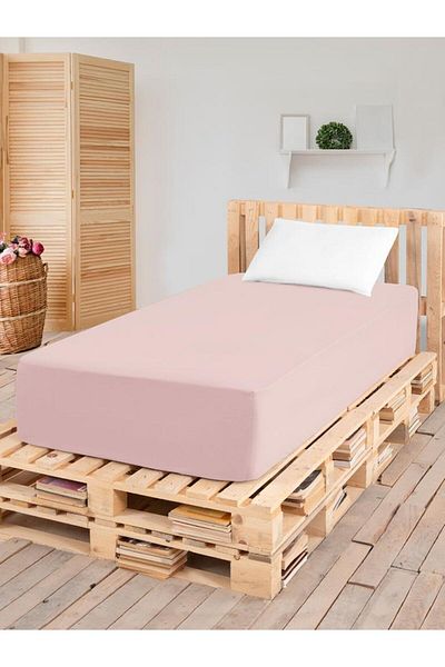 Karna Home Flat Elastic Single Percale Sheet