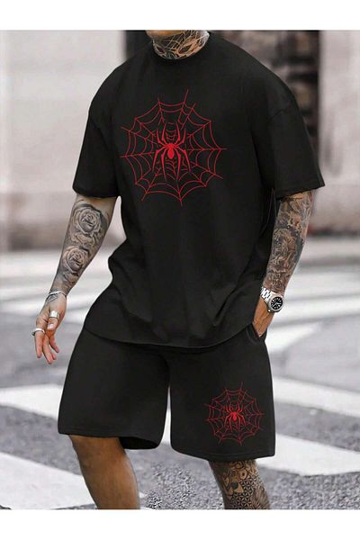 LUNAVISTA Boys spider print t-shirt and shorts
