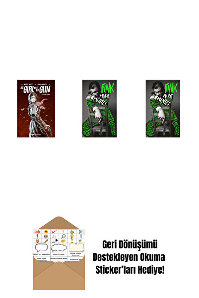 Alfa Yayınları The Girl With The Gun + Fink + Fink + Okuma Sticker'ları