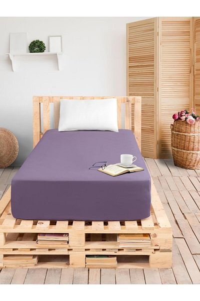 Karna Home Flat Elastic Single Percale Sheet