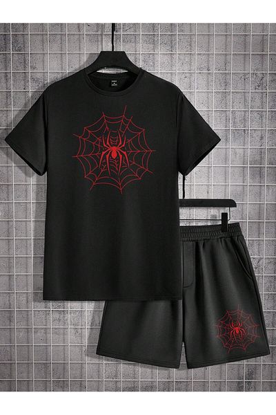 LUNAVISTA Boys spider print t-shirt and shorts