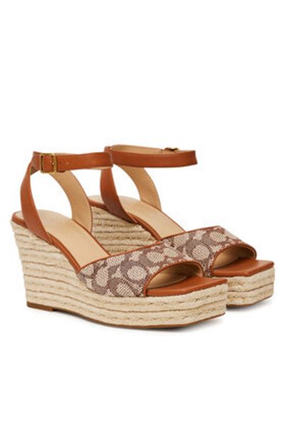 Coach Women's Espadrilles brown COACH-CAS80 URC COCOA/BURNISHED AMBER