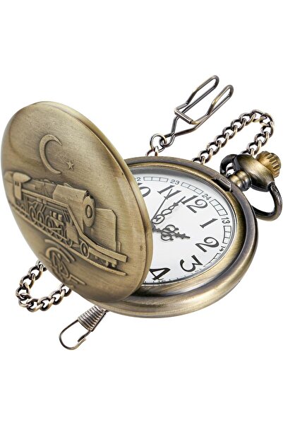 valkyrie Tcdd Nostalgia Train and Moon Star Embossed Retro Bronze Collectible Boxed Chain Shackle