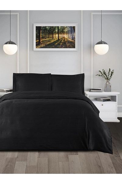 Karna Home Duvet Cover Set Striped Cotton 200X220